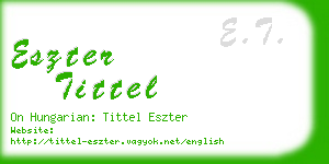 eszter tittel business card